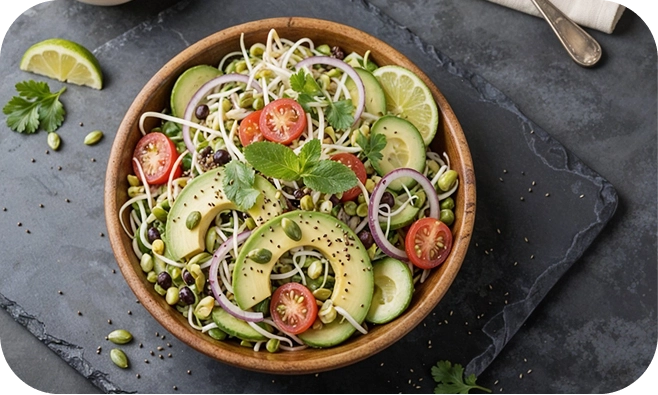 Sprouts Avocado Chaat